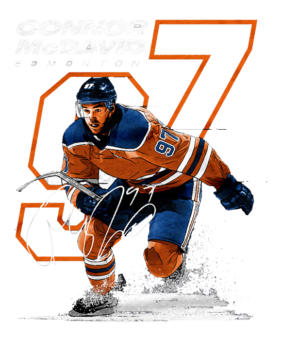 Connor McDavid: One on Four, Women's V-Neck T-Shirt / Large - NHL - Sports Fan Gear | breakingt