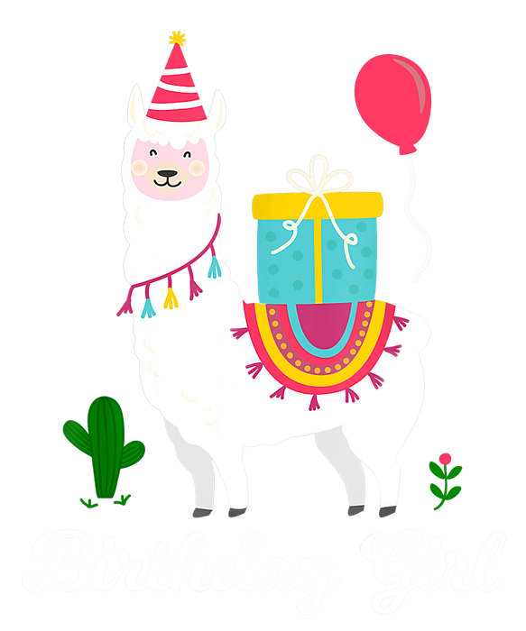 Cool Cute Alpaca Llama Cactus Girls Birthday Party Animal Tshirt Spiral Notebook For Sale By Katie Tholke