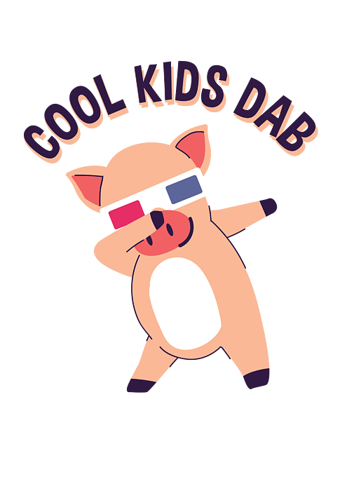 cool kids dab cute pig lover gift quote for child funny gift ideas transparent