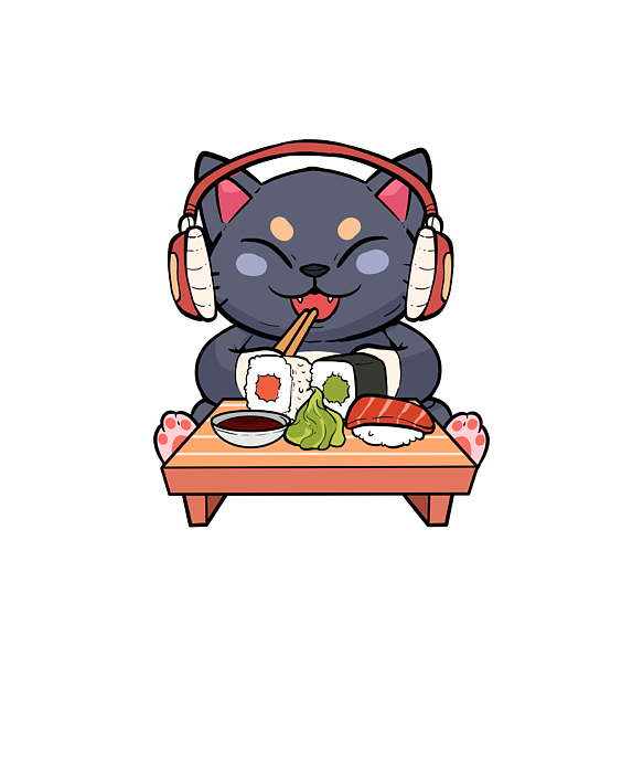 Sushi Japanese Kawaii Anime Drawing Gift' Sticker