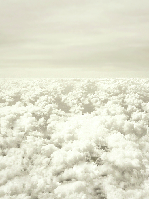 Antonia Surich - Cotton Sky. Artistic Cloudscape In Muted Beige