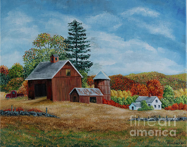 Charlotte Blanchard - Country Barn in the Fall