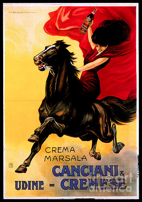 Marcello Dudovich - Crema Marsala Advertising Poster 1930