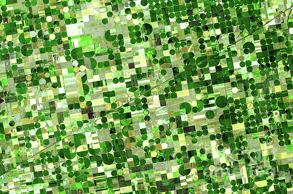 Best of NASA - Crop circles in Kansas, view from space