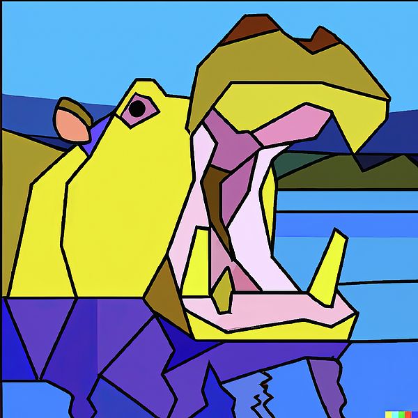 Hippopotamus Digital+art