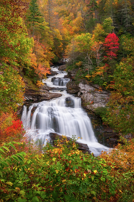 Dave Allen - Cullasaja Falls - WNC Waterfall in Autumn