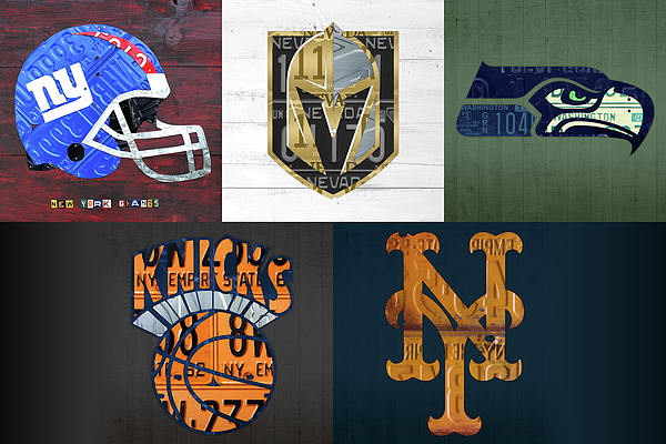 https://images.fineartamerica.com/images/artworkimages/medium/3/custom-5-sport-team-license-plate-art-giants-golden-knights-seahawks-knicks-and-mets-design-turnpike.jpg