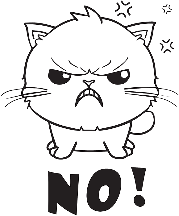 Cute angry cat hissing No. Sticker by StockPhotosArt Com - Pixels