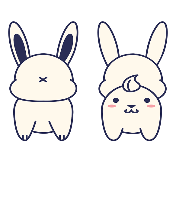 Kawaii Lazy anime chibi bunny cute rabbit - Rabbit Lover - Sticker |  TeePublic