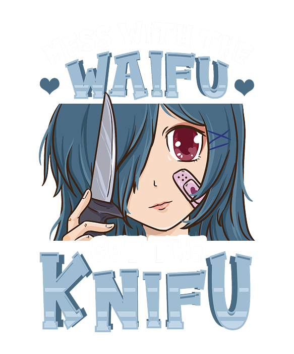 Cute Anime Mess With The Waifu Get The Knifu Girl Fleece Blanket by The ...