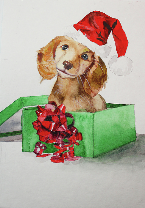 Spectrum Art Studio - Cute Christmas Puppy watercolor