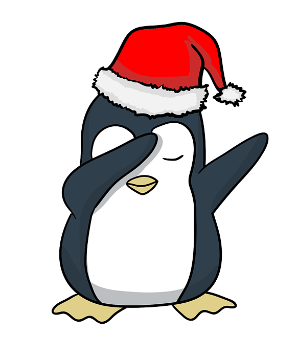  Christmas Zipper Pull Charms, Santa Hat, Penguin