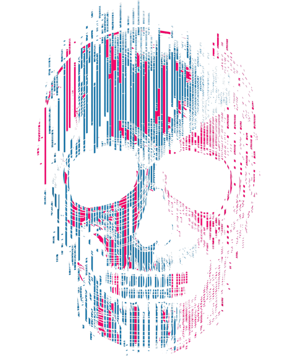 Glitch discount skull tapestry