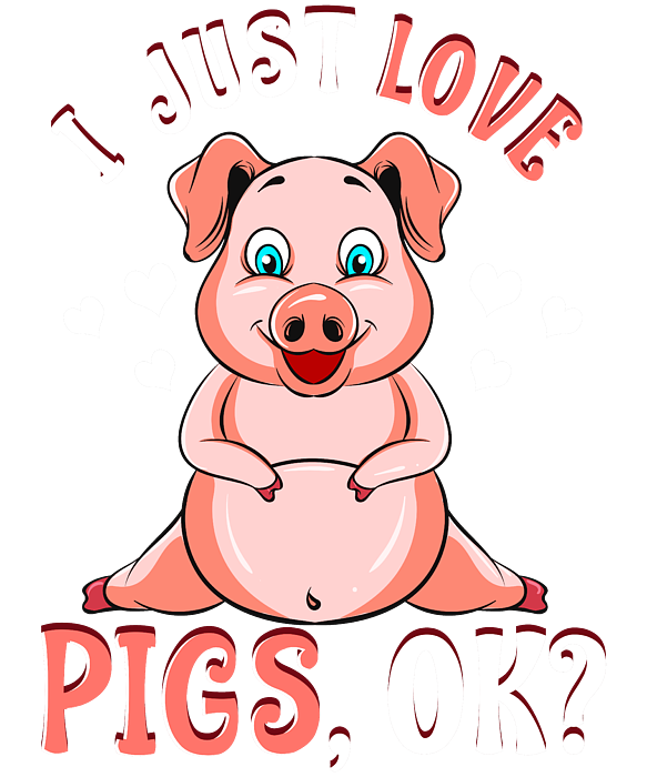 Download Adorable Pig with Hearts - Perfect for Online Games and