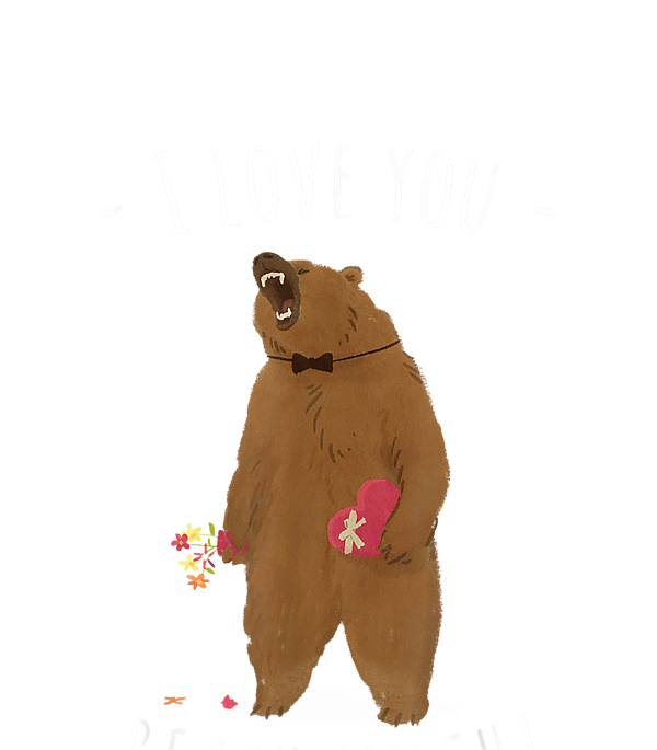 I love you Monica!  Bear & Hearts - Greetings Cards for Love for