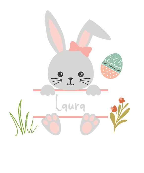 Wooden Easter Bunny Rabbit Animal Puzzle, Personalized Easter Gift 