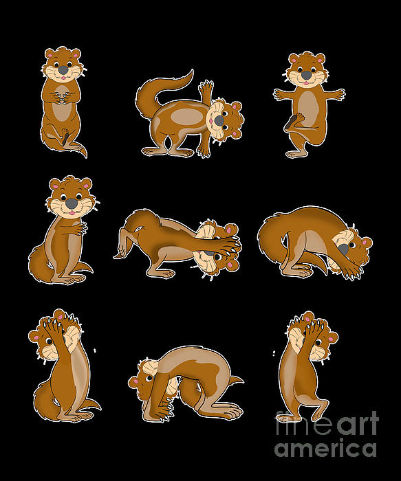 Cute otter yoga lover cartoon gift yoga teacher iPhone 13 Case by