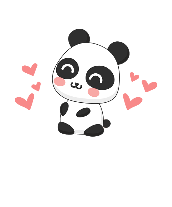 Cute Kawaii Love Panda Heart Dream - Cute Panda Kawaii - Posters and Art  Prints