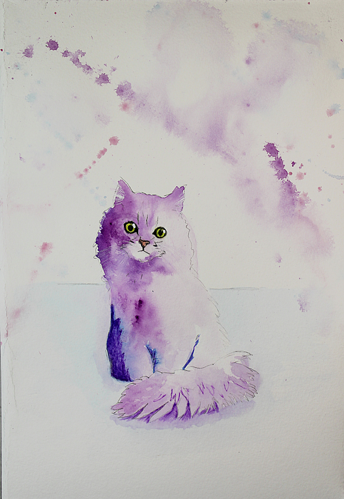 Spectrum Art Studio - Purple Kitten Watercolour 