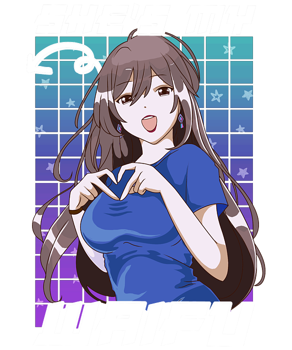 Cheerful and Happy Kawaii Waifu in Anime Style. Generative AI. Stock  Illustration | Adobe Stock