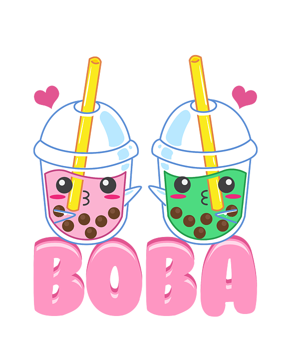 Cute Bubble Tea Cartoon Anime Boba Drawing - Bubble Tea - Sticker |  TeePublic