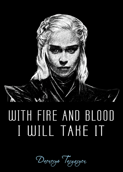 Daenerys Targaryen Greeting Card by My Digital Mind