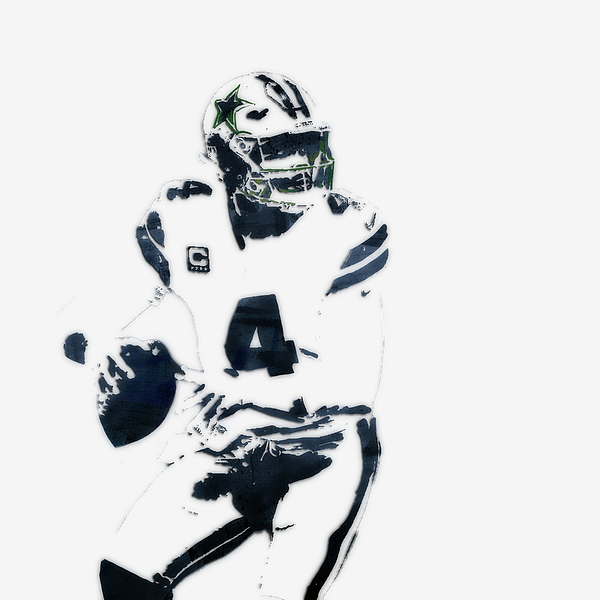 Dak Prescott Football Edit Tapestries Cowboys - Dak Prescott - Sticker