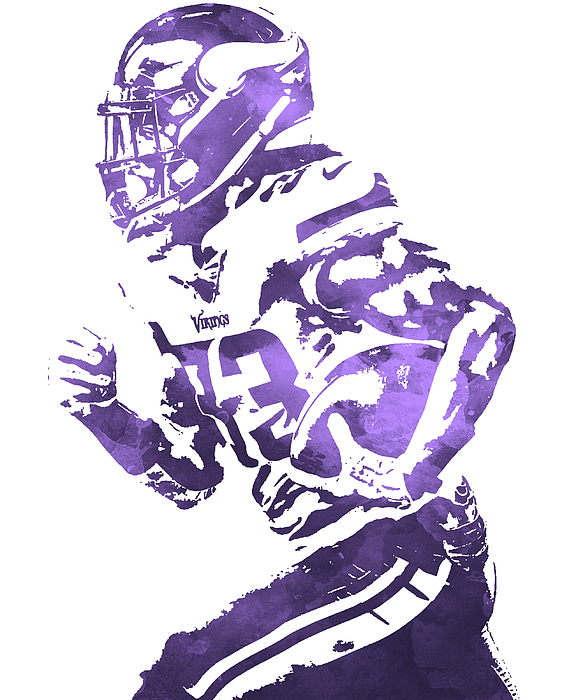 Dalvin Cook Minnesota Vikings Watercolor Strokes Pixel Art 10 Mixed Media  by Joe Hamilton - Pixels Merch