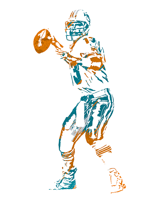 Dan Marino Miami Dolphins Jersey Number Art 2 Shower Curtain by Joe  Hamilton - Pixels