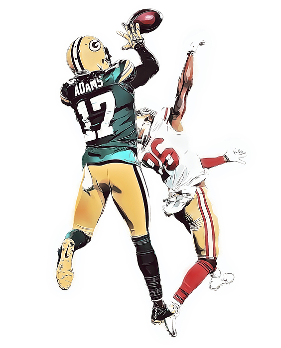 Davante Adams Las Vegas Raiders Football Illustrated Art Print 