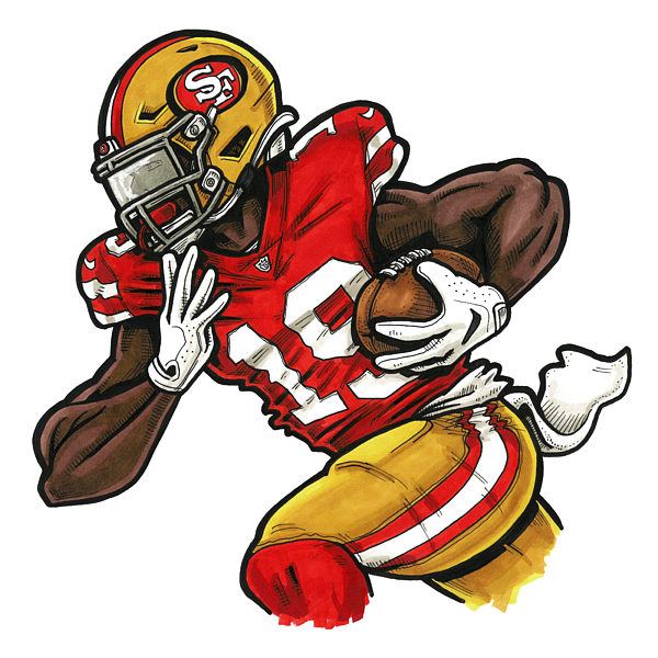 Deebo Samuel Red T-Shirt by Richard Miller - Pixels