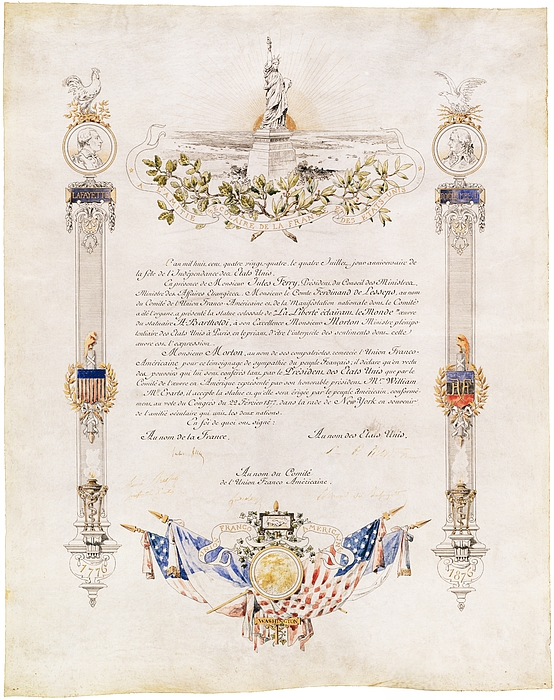 Historic Document - Linda Howes Website - Deed of Gift For The Statue of Liberty  1884