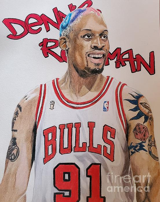Lot Detail - Dennis Rodman Signed Chicago Bulls Jersey in Framed Display - Dennis  Rodman #91