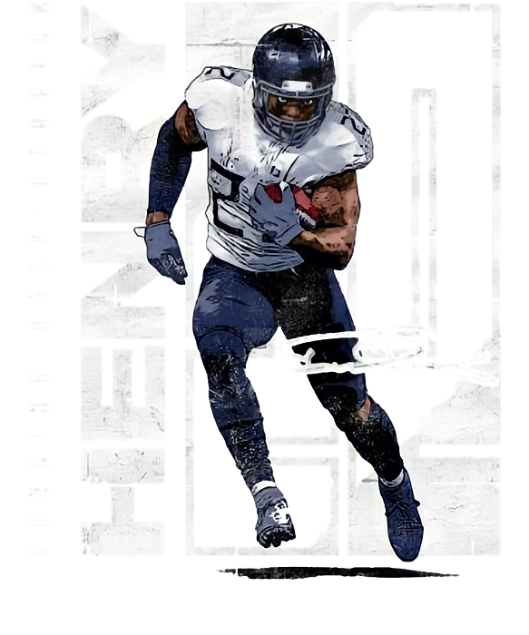 Derrick Henry TENNESSEE TITANS JERSEY NUMBER 2 OIL ART Poster by Joe  Hamilton - Fine Art America