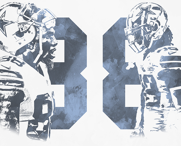 Ceedee Lamb Dallas Cowboys Watercolor Strokes Pixel Art 88 Wood Print by  Joe Hamilton - Pixels