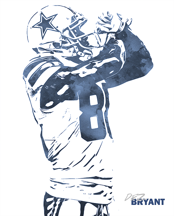 Dez Bryant Dallas Cowboys Oil Art Poster by Joe Hamilton - Fine Art America