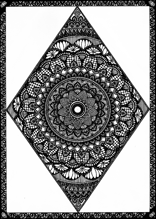 Tri Shaded Mandala Art Notebook by Richa S