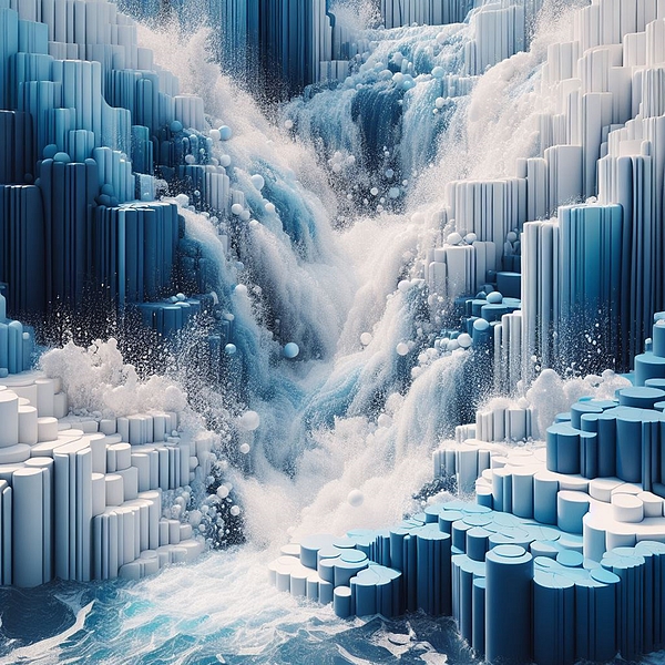 Ronald Mills - Digital Cascading Waterfall