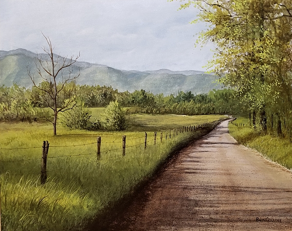 The Path Ahead discount 12x24 original acrylic painting by Ben Collins FREE U.S. SHIPPING!!!