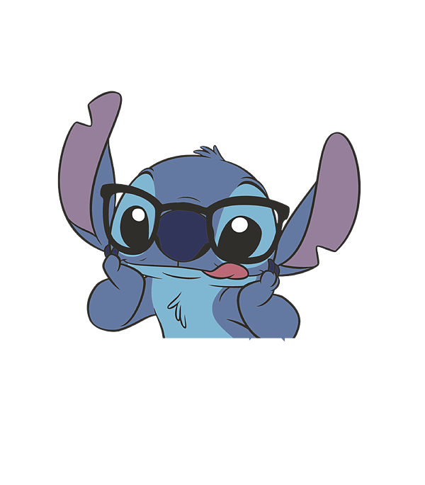 Disney Lilo Stitch Nerdy Stitch Portrait Sticker by Arya Gaia - Pixels