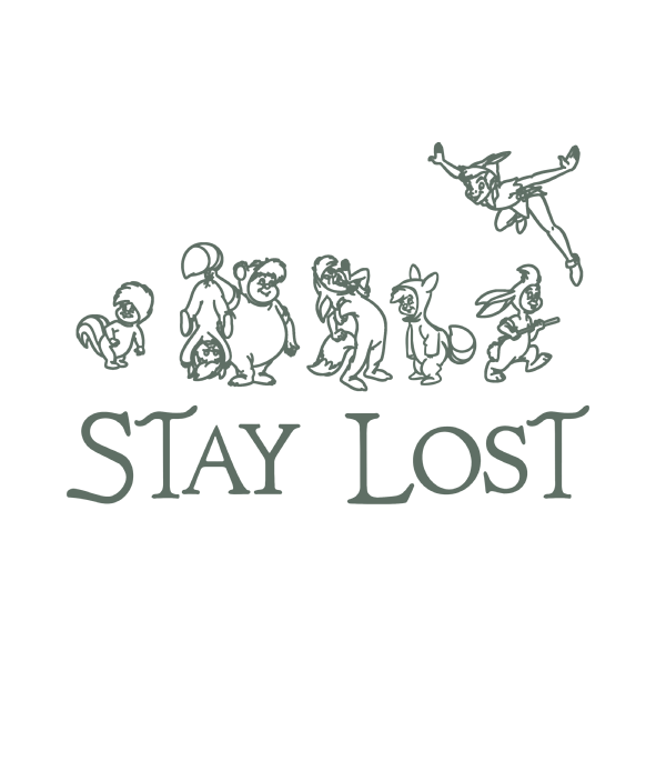 Disney Peter Pan Lost Boys Stay Lost Outline Sticker by Zohan Mora - Pixels