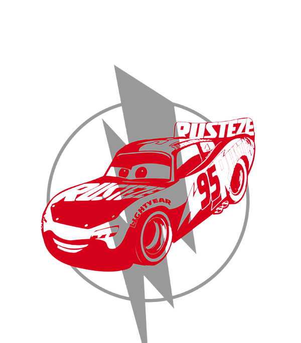 Disney Pixar Cars Lightning McQueen Bolt Sticker by Rishio Lowri - Fine Art  America