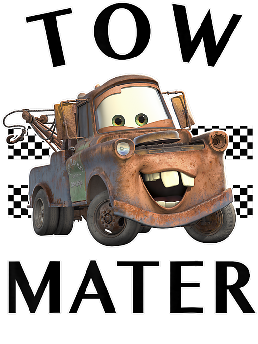 Disney Pixar Cars Tow Mater Finish Sticker by Xuong Luu Bui - Pixels