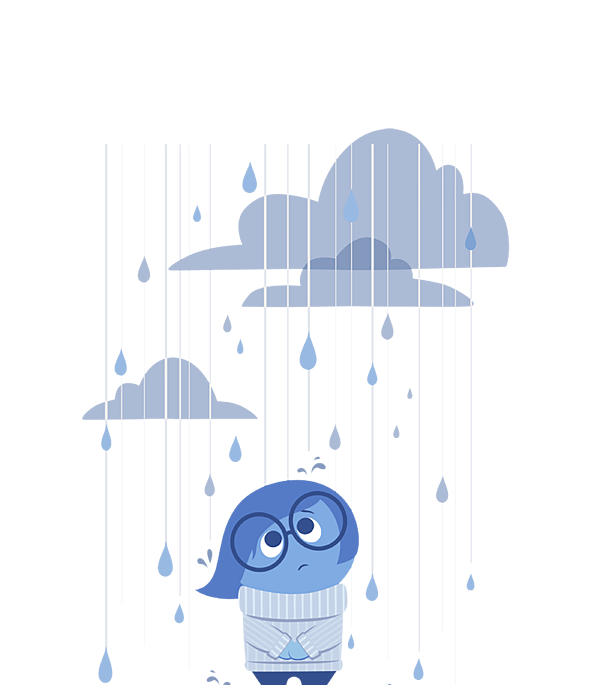 Disney Pixar Inside Out Sadness Graphic T-Shirt T-Shirt