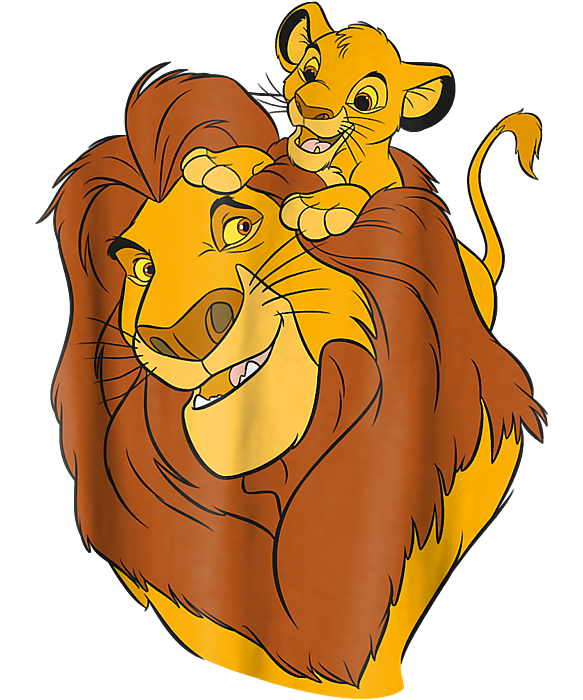 Disney The Lion King Simba and Mufasa Father and Son Greeting Card by ...