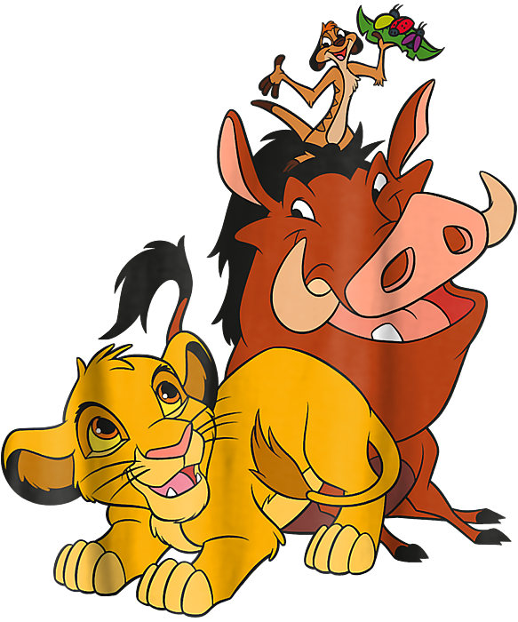 Lion King Wall Sticker With Timon, Pumbaa and Simba Walking at