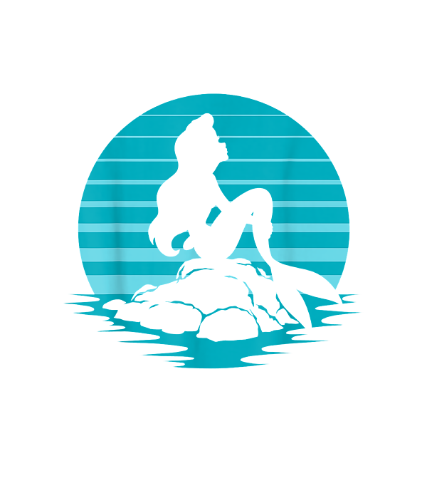 the little mermaid silhouette on rock