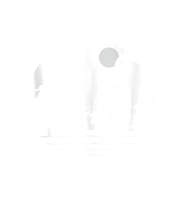 nightmare before christmas town silhouette