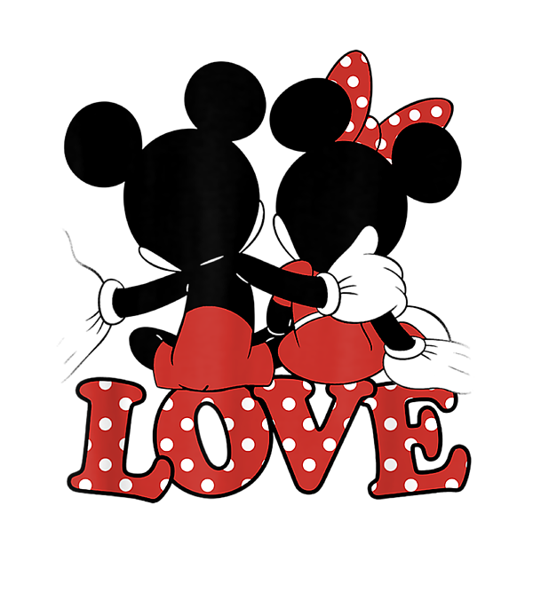 Disney Valentines Mickey Minnie Love Hug Sticker by Kairi Fox - Pixels