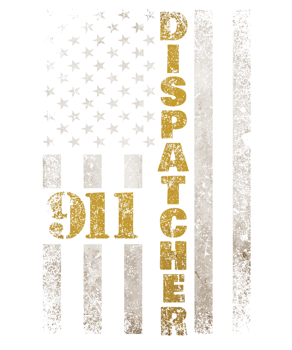 Distressed 911 Dispatcher American Flag Thin Yellow Line Greeting Card